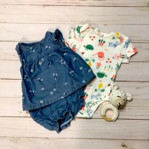 3 piece newborn set  , baby girl outfit.